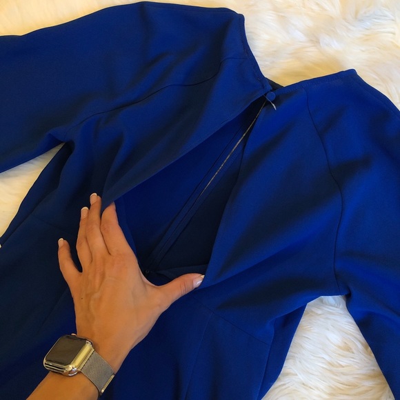 TopShop Tie Front Mini Dress {Royal blue} - Picture 7 of 8